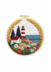 Lighthouse by the Sea Embroidery Kit Beginner Friendly