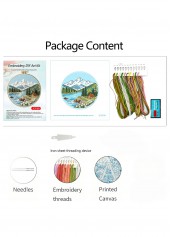 Lakeside Cabin Embroidery Kit Beginner Friendly | thumb picture 