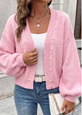 Pink Tummy Coverage 3/4 Sleeve Sweater | thumb picture 