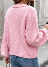 Pink Tummy Coverage 3/4 Sleeve Sweater | thumb picture 