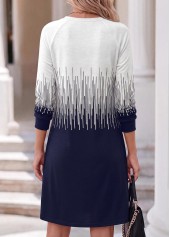 Blue Ombre Short Tummy Coverage Long Sleeve Dress | thumb picture 