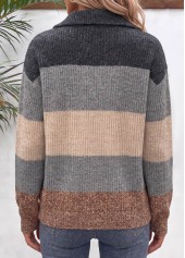 Grey Geometric Print Sweater | thumb picture 