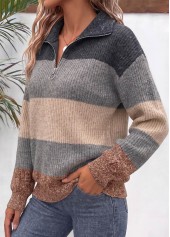 Grey Geometric Print Sweater | thumb picture 
