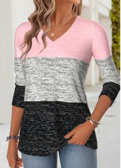 Multi Color Striped Tummy Coverage Long Sleeve T Shirt | thumb picture 