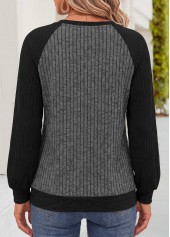 Dark Grey Marl Tummy Coverage Long Sleeve Sweatshirt | thumb picture 