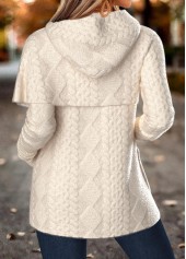 Beige Fake 2in1 Long Sleeve Hoodie | thumb picture 