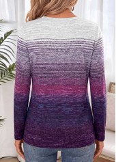 Multi Color Striped Tummy Coverage Long Sleeve T Shirt | thumb picture 