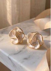 Silvery White Asymmetrical Alloy Ear Studs | thumb picture 