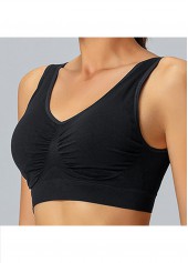 Soft Padded V Neck Wire Free Sports Bra | thumb picture 