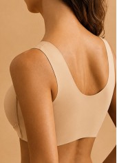 Skin Color V Neck Wireless Comfort Women Bra | thumb picture 