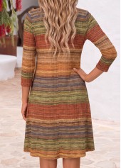 Multi Color Short Tummy Coverage Long Sleeve Dress | thumb picture 