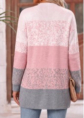 Pink Ombre Long Sleeve Open Front Coat | thumb picture 