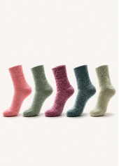Multi Color Low Cut Cotton Blend Socks | thumb picture 