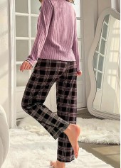 Dusty Purple Long Sleeve Lounge Top and Pants 2