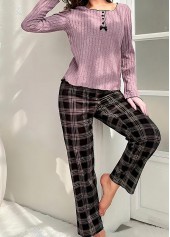 Dusty Purple Long Sleeve Lounge Top and Pants 3