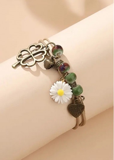 women clothes image of Multi Color Asymmetrical Daisy Charm Bracelet