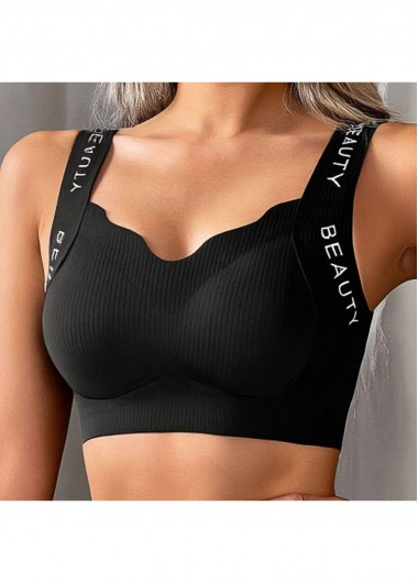 women clothes image of Black Color Scoop Neck Push-up Bra