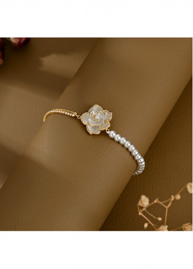 women clothes image of Golden Color Asymmetrical Alloy Detail Bracelet