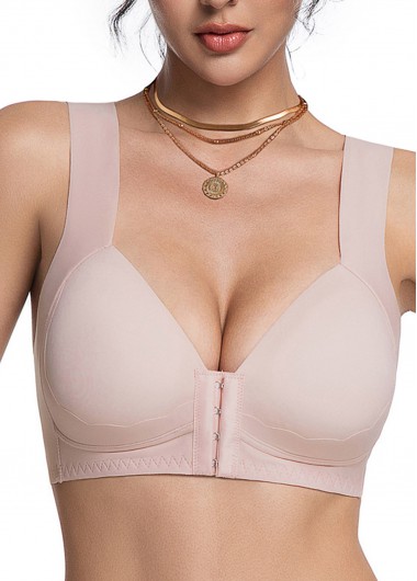 women clothes image of Light Pink Color V Neck Bra