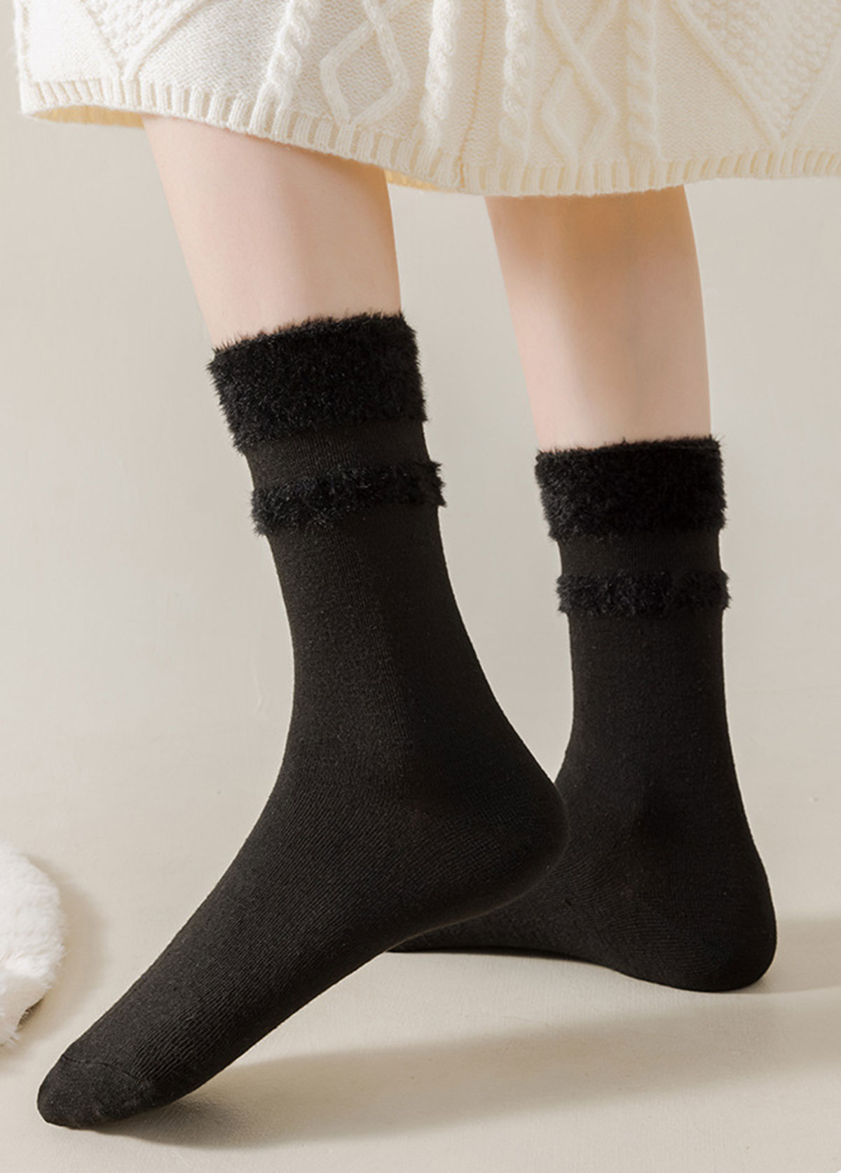 Multi Color Cotton Blend Mid Calf Socks | picture 