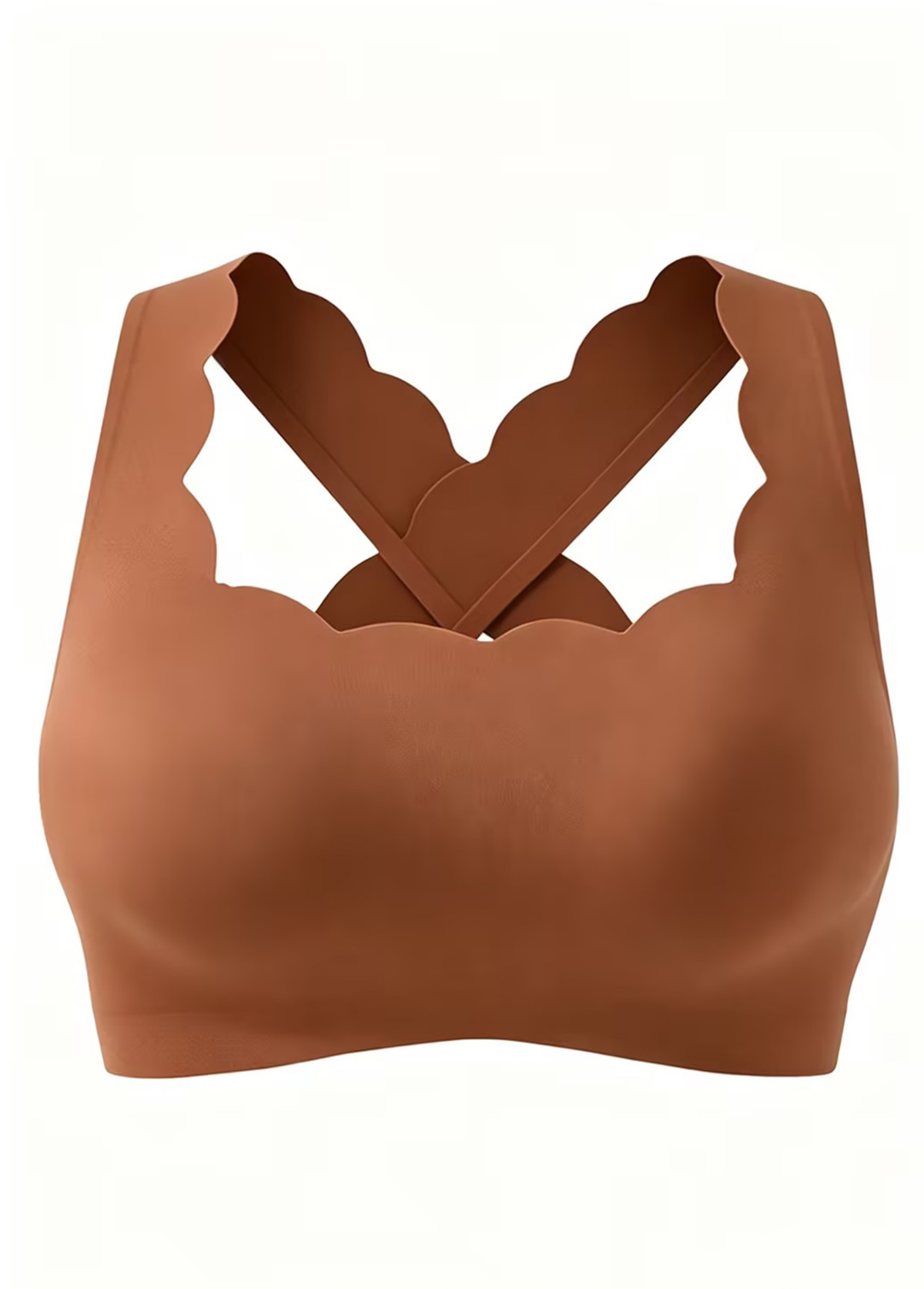 Dark Coffee Square Neck Padded Bra 4
