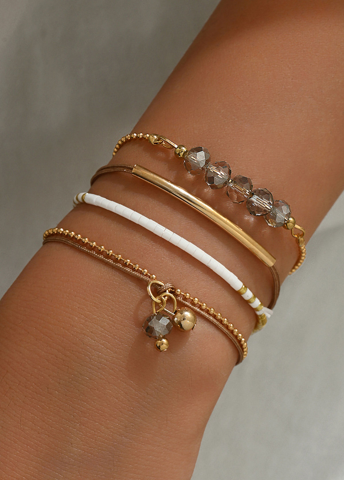 Multi Color Asymmetrical Alloy Design Bracelets | Modlily