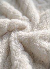 White Tummy Coverage Long Sleeve Turn Down Collar Coat | thumb picture 
