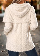 Beige Fake 2in1 Long Sleeve Hoodie 2