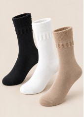 Multi Color Cotton Blend Mid Calf Socks