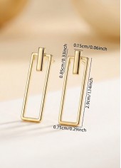Golden Rectangle Alloy Earring for Women Fashion | thumb picture 