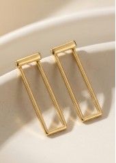 Golden Rectangle Alloy Earring for Women Fashion | thumb picture 