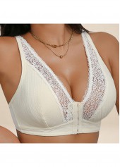 Light Yellow V Neck Detail Bra | thumb picture 