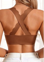 Dark Coffee Square Neck Padded Bra 2