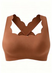 Dark Coffee Square Neck Padded Bra 4