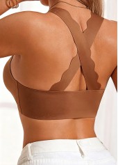 Dark Coffee Square Neck Padded Bra 3