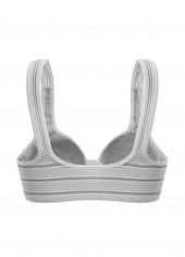 Light Grey Marl Scoop Neck Bra 2