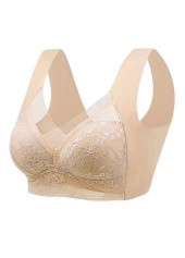 Champagne Color Push-up V Neck Bra | thumb picture 