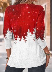 Christmas Red Tuck Stitch Long Sleeve T Shirt 2