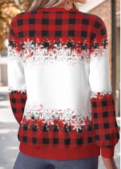 Christmas Red Tummy Coverage Long Sleeve Round Neck Sweatshirt 2