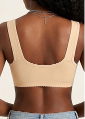 Champagne Color Push-up V Neck Design Bra 2