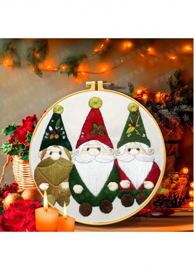 women clothes image of Gnome Gathering Gnomes Embroidery Kit Christmas Ornament