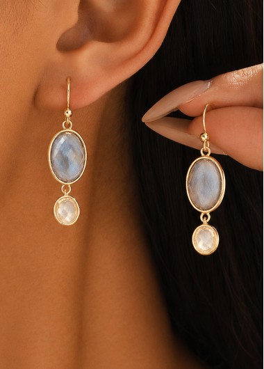 women clothes image of Multi Color Round Alloy Detail Earrings