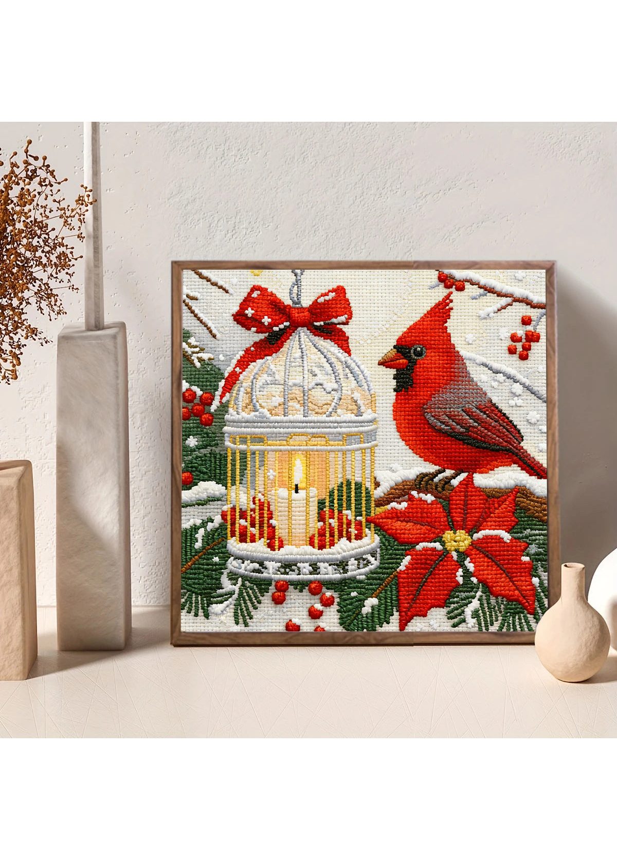 Lamplit Cardinal Cardinal Cross Stitch Kit 3