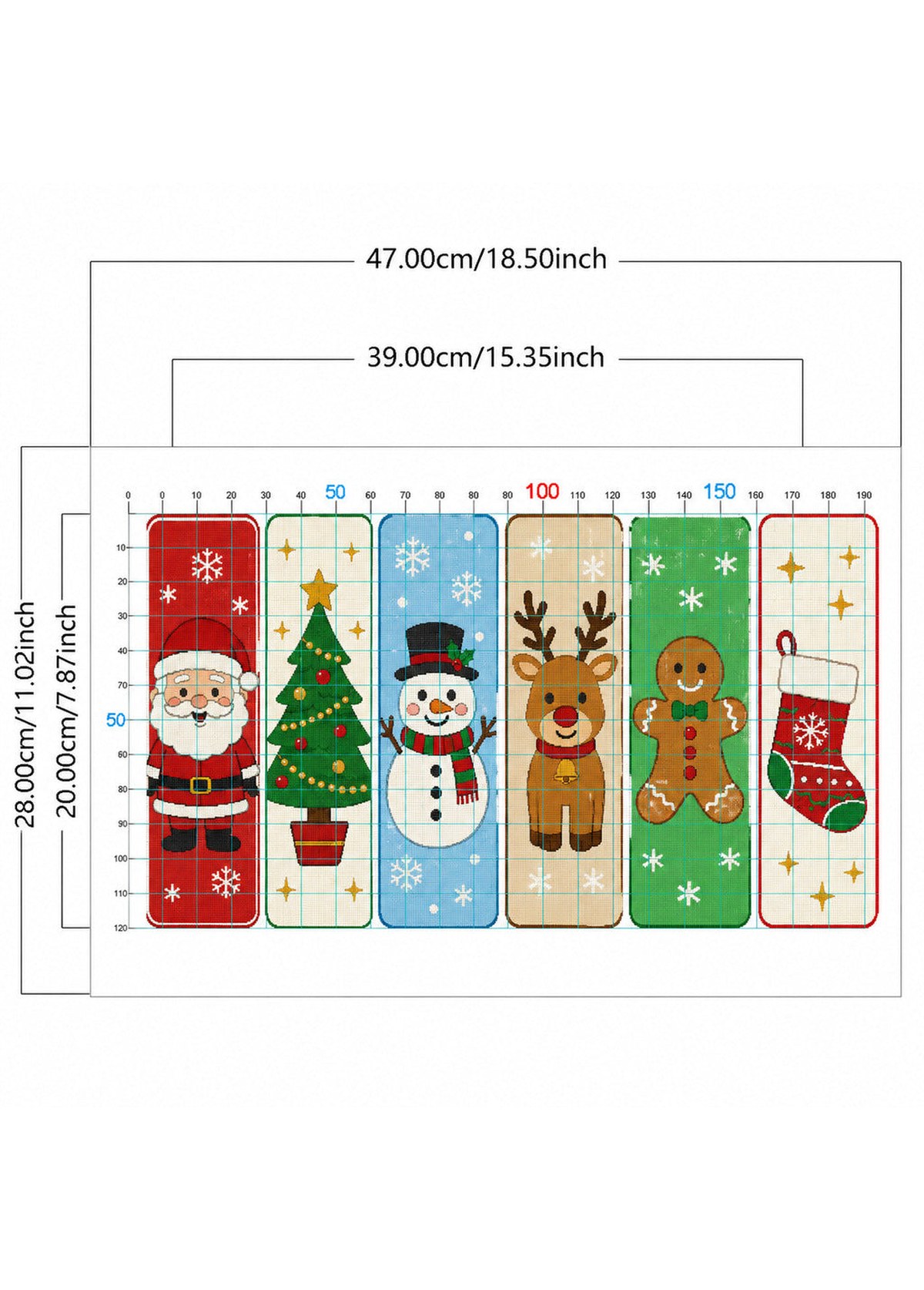 Merry Company Christmas Character Bookmarks Cross Stitch Kit 5