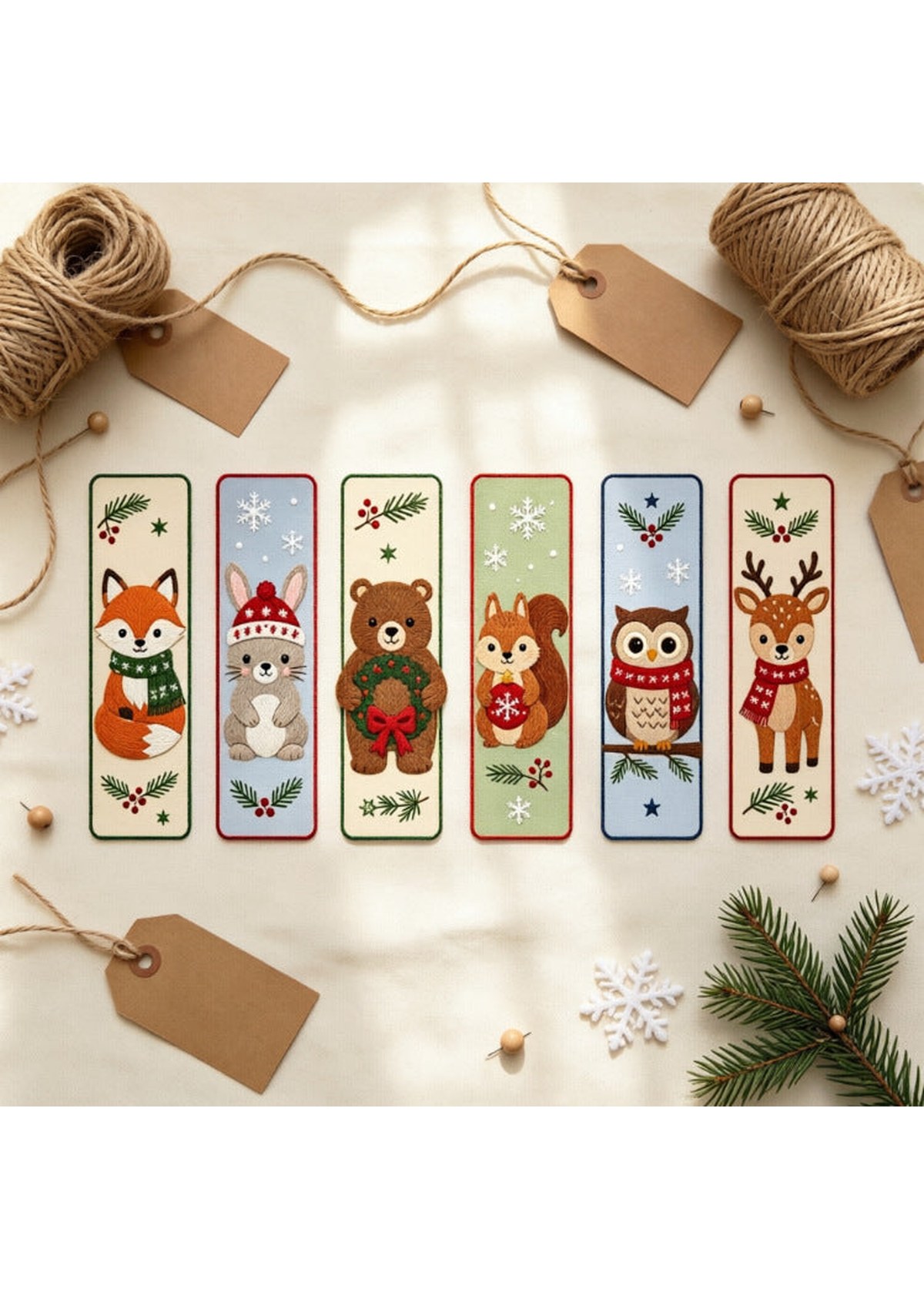 Woodland Pages Woodland Animal Bookmarks Cross Stitch Kit 2