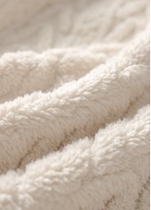Beige Tummy Coverage Long Sleeve Lapel Coat 4