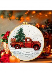 Evergreen Journey Red Truck Embroidery Kit