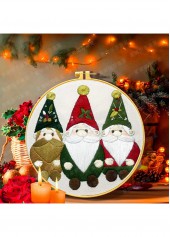 Gnome Gathering Gnomes Embroidery Kit Christmas Ornament