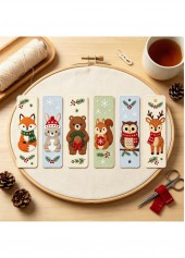 Woodland Pages Woodland Animal Bookmarks Cross Stitch Kit 3